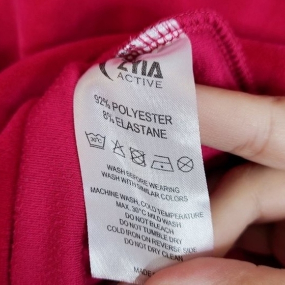 ZYIA Active Women's Fuchsia Pink Velvet Velour Sweatshirt Women's XL Activewear - Picture 9 of 9